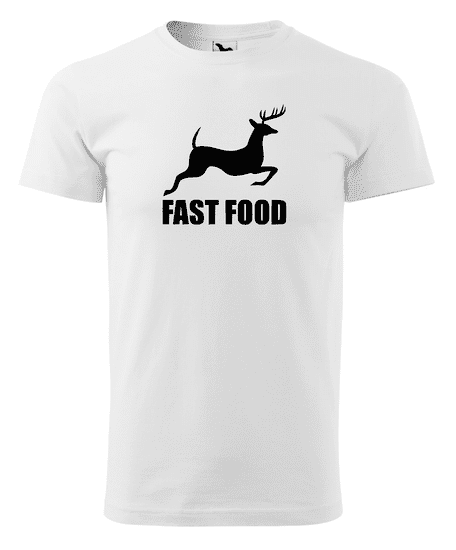 Fenomeno Pánské tričko Fast food - bílé Velikost: XL