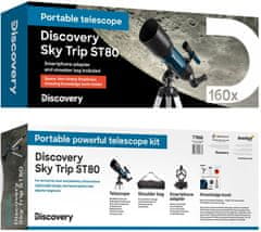 Levenhuk Discovery Sky Trip ST80 Telescope, modrá + kniha "Vesmír. Neprázdná prázdnota"