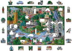 Wooden city Dřevěné puzzle Londýnské památky 2v1, 505 dílků EKO