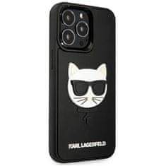 Karl Lagerfeld KLHCP13XCH3DBK hard silikonové pouzdro iPhone 13 Pro MAX 6.7" black 3D Rubber Choupette