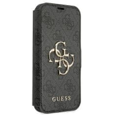 Guess GUBKP13L4GMGGR knížkové pouzdro iPhone 13 / 13 Pro 6.1" grey book 4G Big Metal Logo