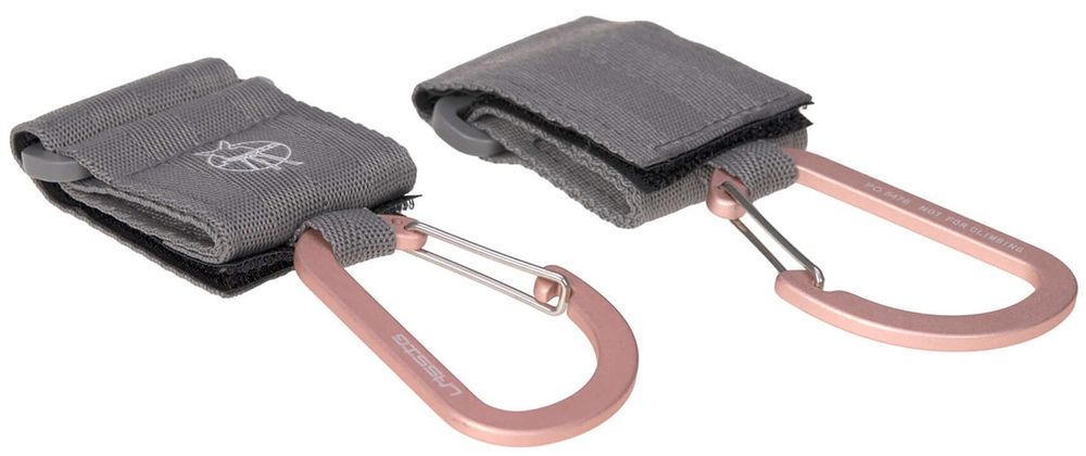 Levně Lässig Casual Stroller Hooks with Carabiner grey