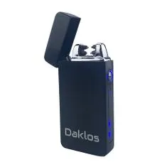 Daklos Elektrický bleskový větruodolný plazmový nabíjecí zapalovač - černý