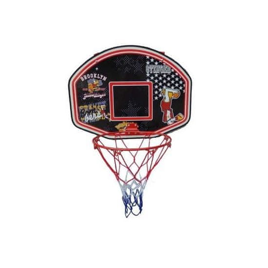 Spartan Sport basketbalový koš s deskou 60 x 44 cm s míčem