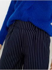 Camaïeu Tmavě modré pruhované široké kalhoty CAMAIEU M