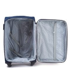 RGL Cestovní kufr textilní R20 s rozšířením,palubní, černo červený,40L,56x36x24