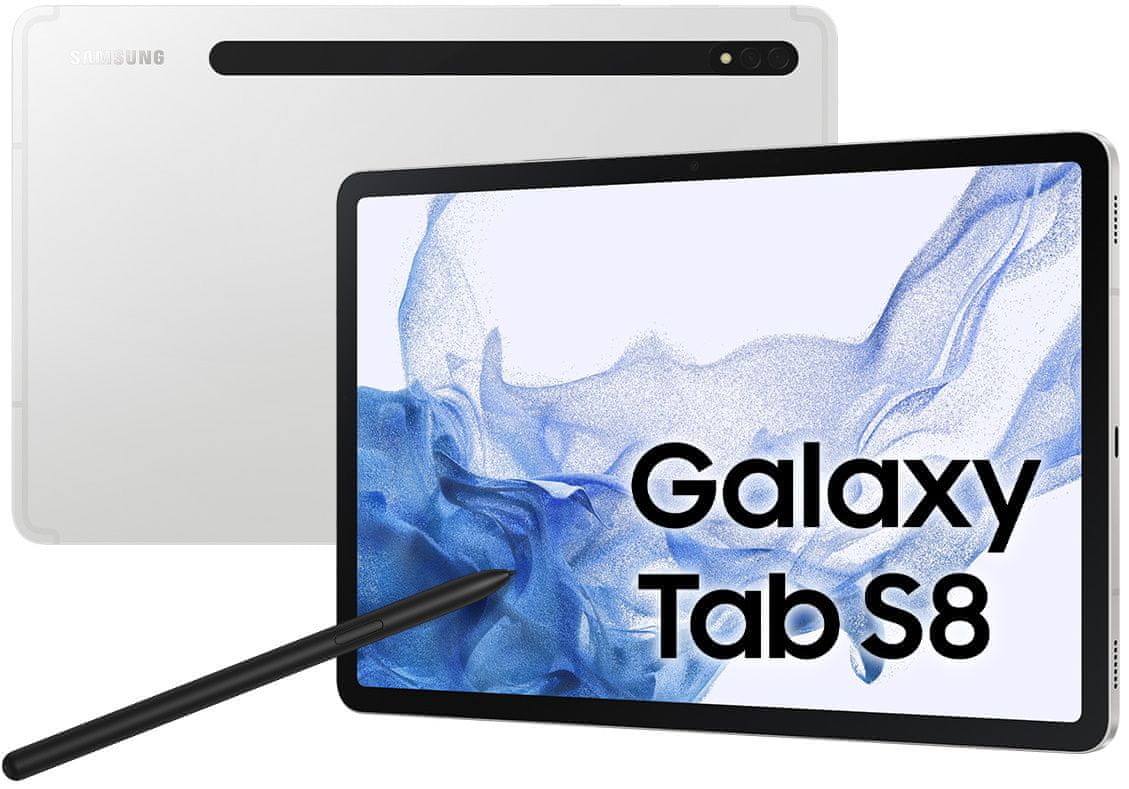 Samsung Galaxy Tab S8, 8GB/128GB, 5G, Silver (SM-X706BZSAEUE) | MALL.CZ