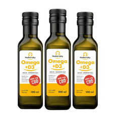 Hodné tuky Prémiový Omega +D3 konopný olej, 1200 mg CBD, 3x100ml
