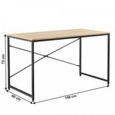 ATAN Psací stůl MELLORA 150x60 cm - dub / černá