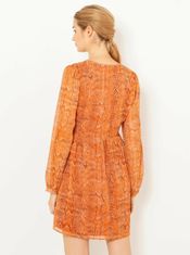 Camaïeu Oranžové šaty s hadím vzorem CAMAIEU XL