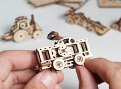 UGEARS 3D dřevěné puzzle mini sada Dopravní prostředky