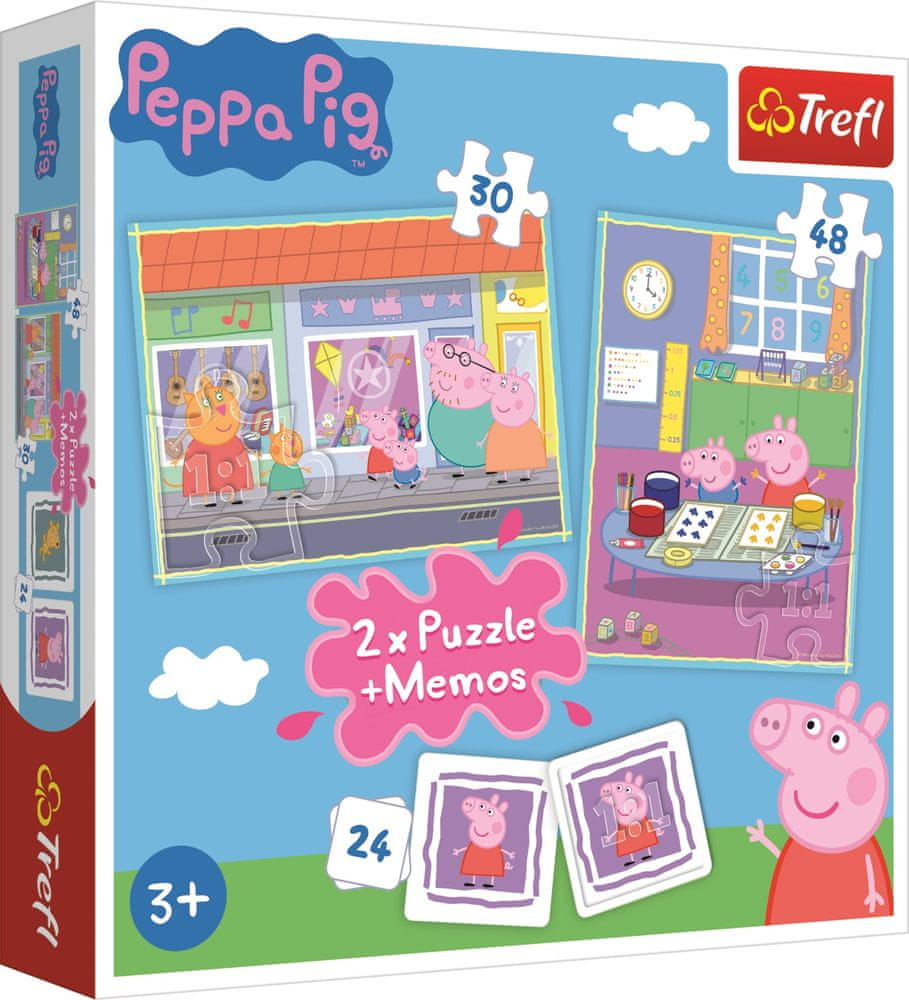 Trefl Puzzle 2v1 + pexeso Prasátko Peppa/Peppa Pig