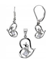 Lovrin Sada šperků ze stříbra 925 s tulipánovým srdcem