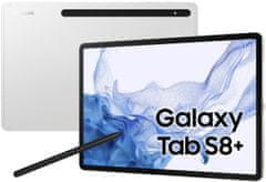 Samsung Galaxy Tab S8+, 8GB/128GB, 5G, Silver (SM-X806BZSAEUE)