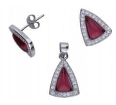 Lovrin Sada stříbrných šperků 925 fialových kamenů