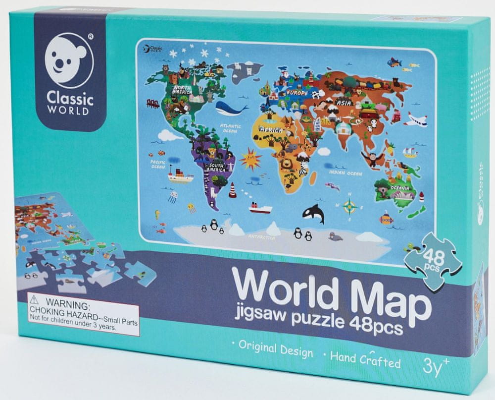 Trefl Puzzle Mapa Světa 38x57cm 48 dílků