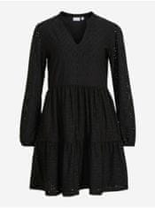 VILA Černé šaty s madeirou VILA Kawa M