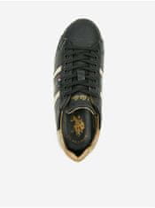 U.S. Polo Assn. Zlato-černé dámské kožené boty U.S. Polo Assn. 35