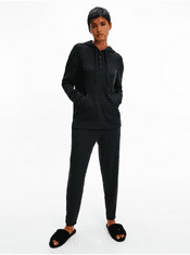 Calvin Klein Černá dámská žebrovaná mikina s kapucí Ease Calvin Klein Jeans S