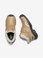 KEEN Béžové dětské kožené zimní boty Keen Kootenay III 30