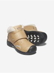 KEEN Béžové dětské kožené zimní boty Keen Kootenay III 29