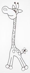 Klups Dětská postýlka SAFARI Žirafka 120x60 bílá 