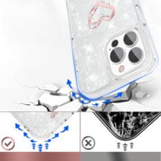 Kingxbar Epoxy Series silikonové pouzdro na iPhone 13 Pro 6.1" white