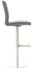 BHM Germany Barová židle Cadiz, syntetická kůže, ocel / šedá