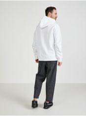 Calvin Klein Bílá pánská vzorovaná mikina s kapucí Calvin Klein Jeans XXL