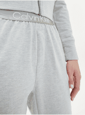 Calvin Klein Světle šedé dámské žíhané tepláky Calvin Klein Jeans M
