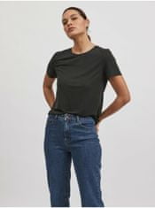 VILA Černé basic tričko VILA Modala XL