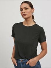 VILA Černé basic tričko VILA Modala XL