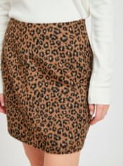 VILA Hnědá sukně s leopardím vzorem VILA Junila M