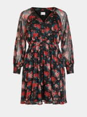 VILA Černé květované šaty VILA-Brookly XS