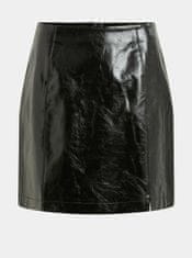 VILA Černá koženková sukně VILA-Jumas XS