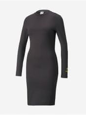 Puma Černé dámské pouzdrové šaty s odhalenými zády Puma Crystal G. M