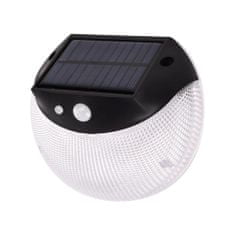 Solární nástěnné LED světlo s čidlem pohybu kulaté, 24 LED