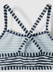 Name it Bílo-modré holčičí pruhované dvoudílné plavky name it Felisia 74