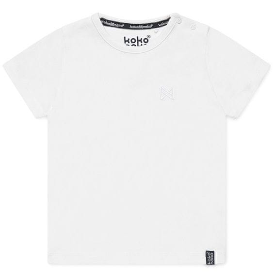 KokoNoko chlapecké tričko z bio bavlny XKB0205 bílá 98/104