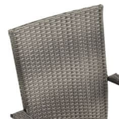 Petromila Stohovatelné zahradní židle 6 ks šedé polyratan