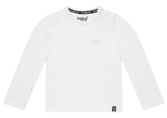KokoNoko chlapecké tričko z bio bavlny XKB0213 bílá 134/140