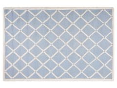 Beliani Ručně vyrobený světle modrý vlněný koberec 160x230 cm DALI
