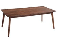 Beliani Jídelní stůl 200 x 100 cm tmavé dřevo MADOX