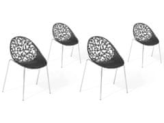 Beliani Moderní černá sada jídelních židlí MUMFORD