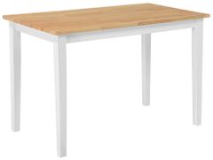 Beliani Dřevěný stůl do jídelny bílý 120 x 75 cm HOUSTON