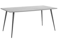 Beliani Jídelní stůl s betonovým efektem 160 x 80 cm černý SANTIAGO