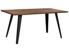 Beliani Jídelní stůl 160 x 90 cm tmavé dřevo WITNEY