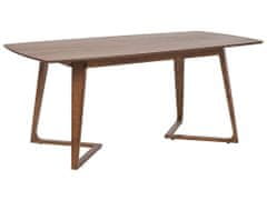 Beliani Jídelní stůl 180 x 90 cm tmavé dřevo HUXTER