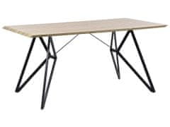 Beliani Jídelní stůl 160 x 90 cm světlé dřevo BUSCOT