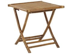 Beliani Bambusový kávový stolek 70 x 70 cm světlé dřevo SPELLO
